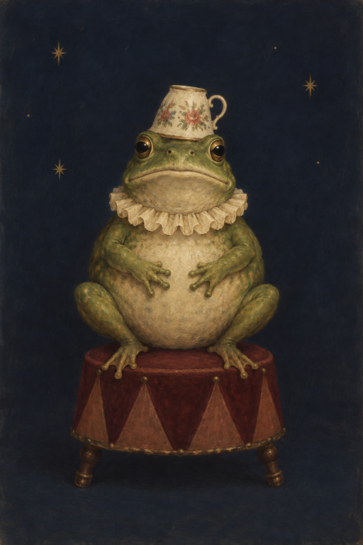 Frog Teacup Hat Victorian