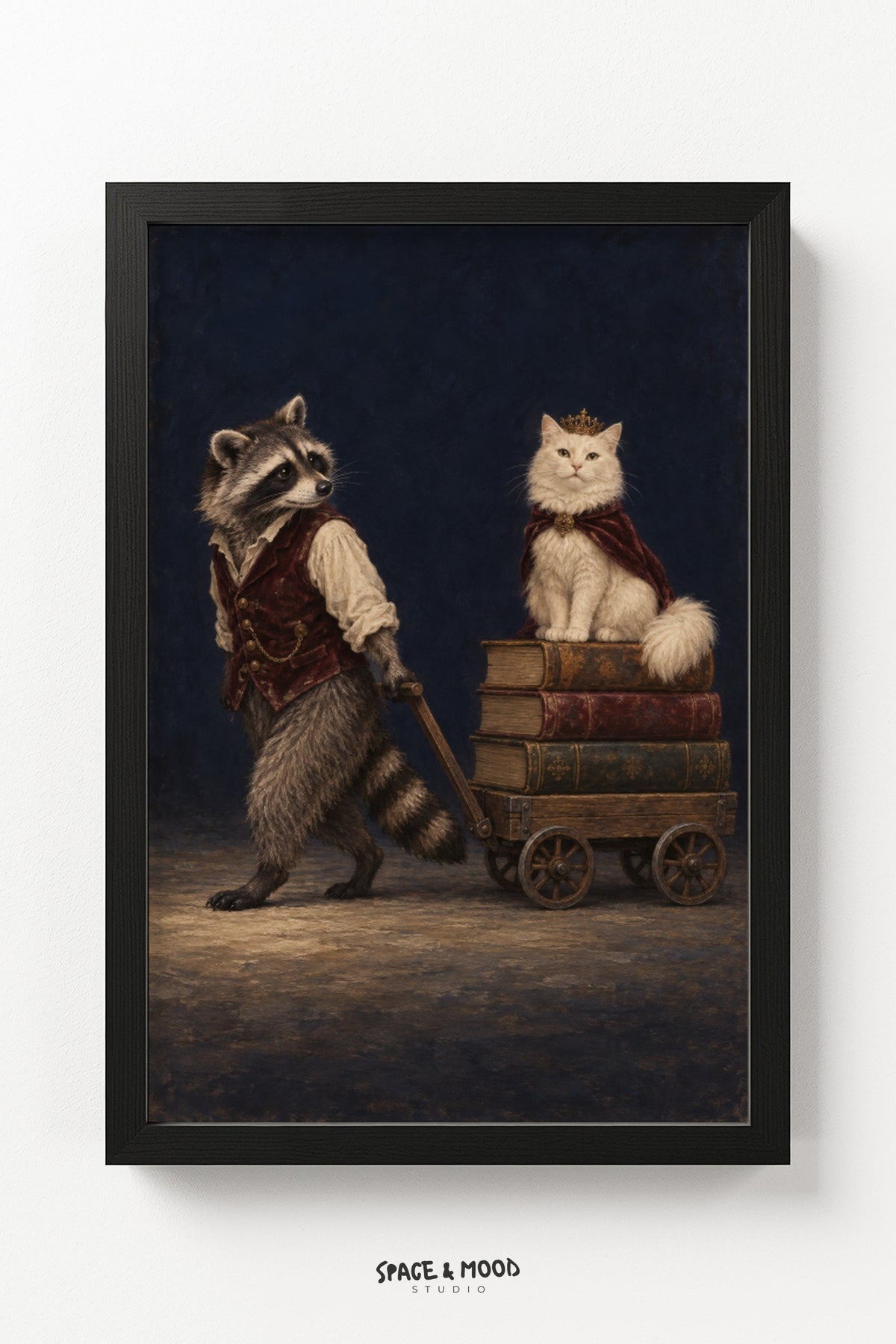 Raccoon Cat Cart Books