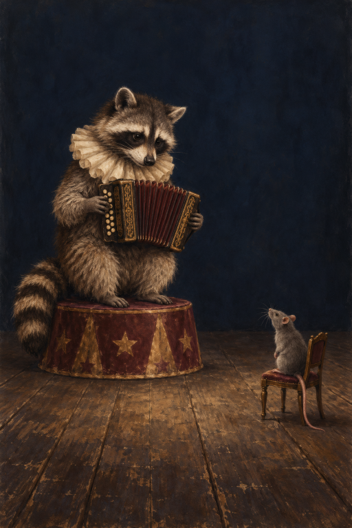 Raccoon Accordion Circus