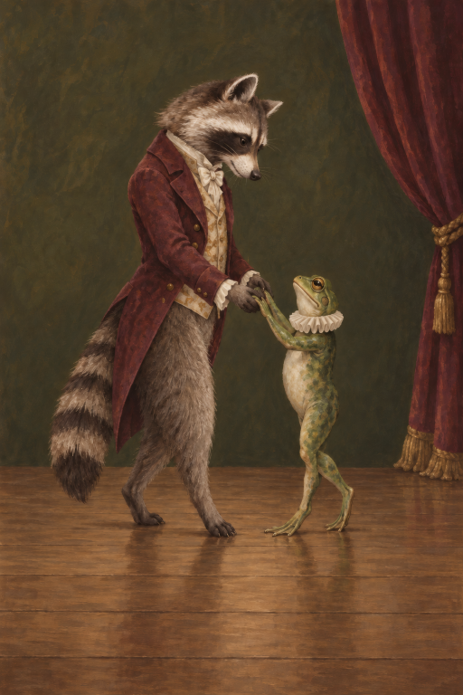 Raccoon Frog Dance Stage