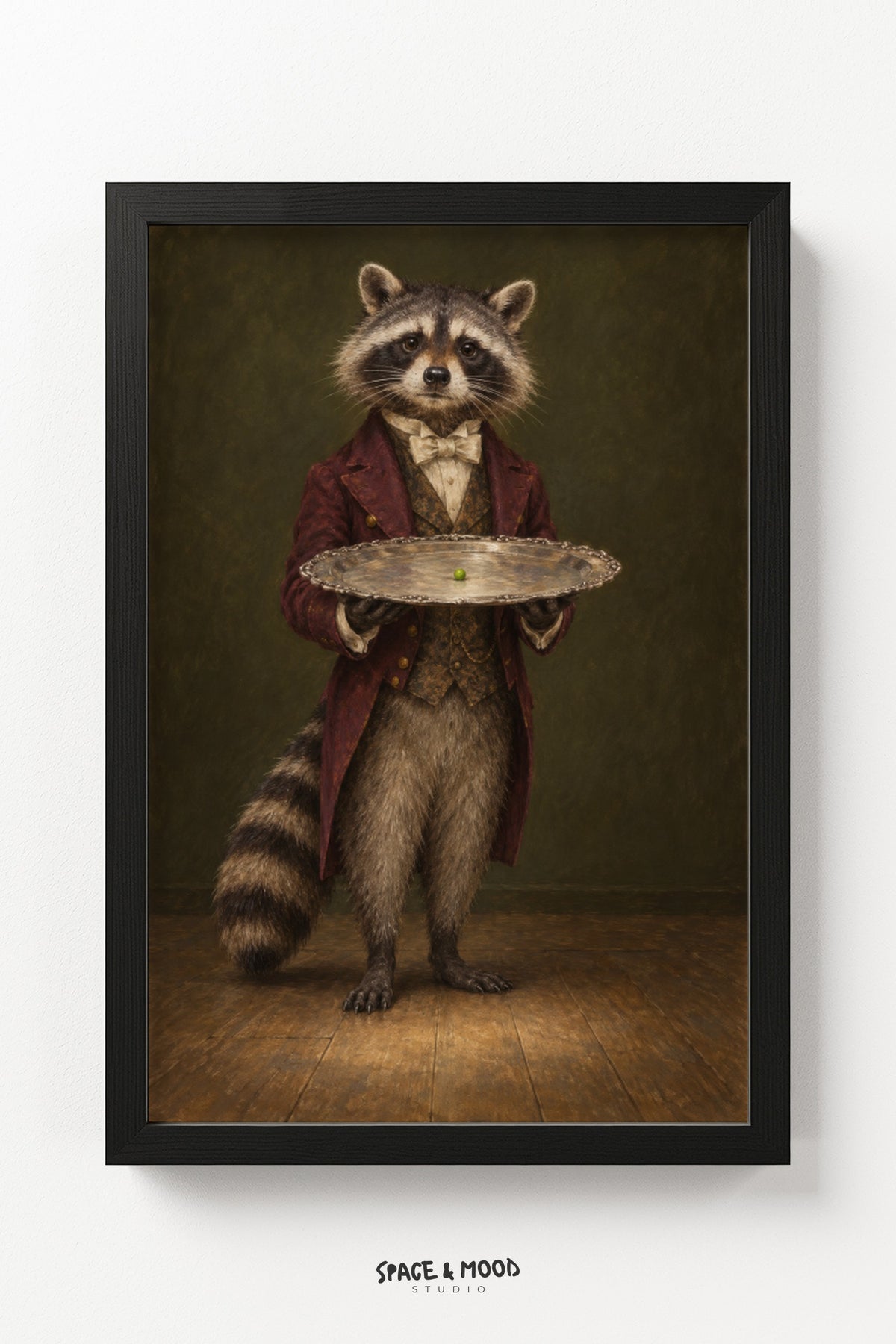 Raccoon Waiter Butler Tray