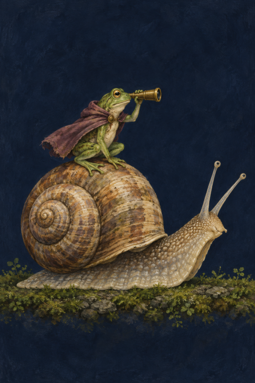 Frog Snail Rider Victorian