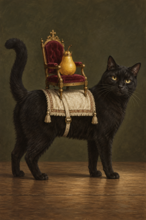 Black Cat Throne Carrier