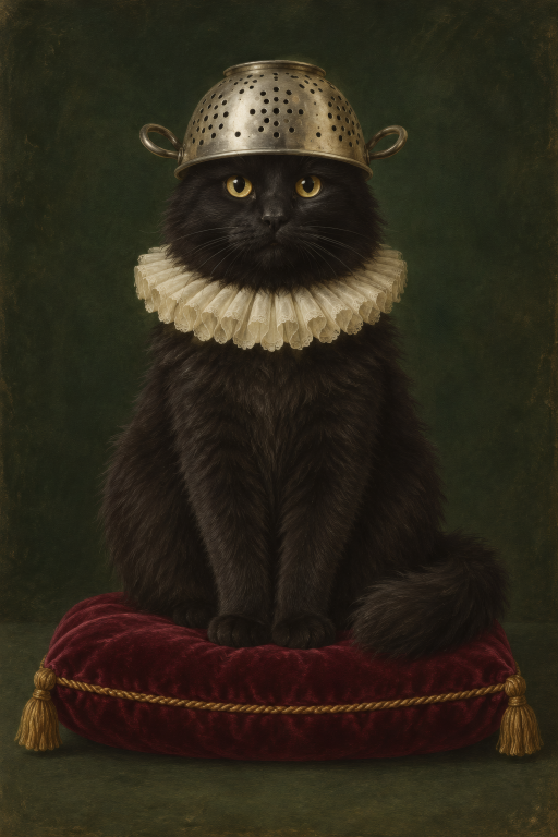 Black Cat Colander Helmet