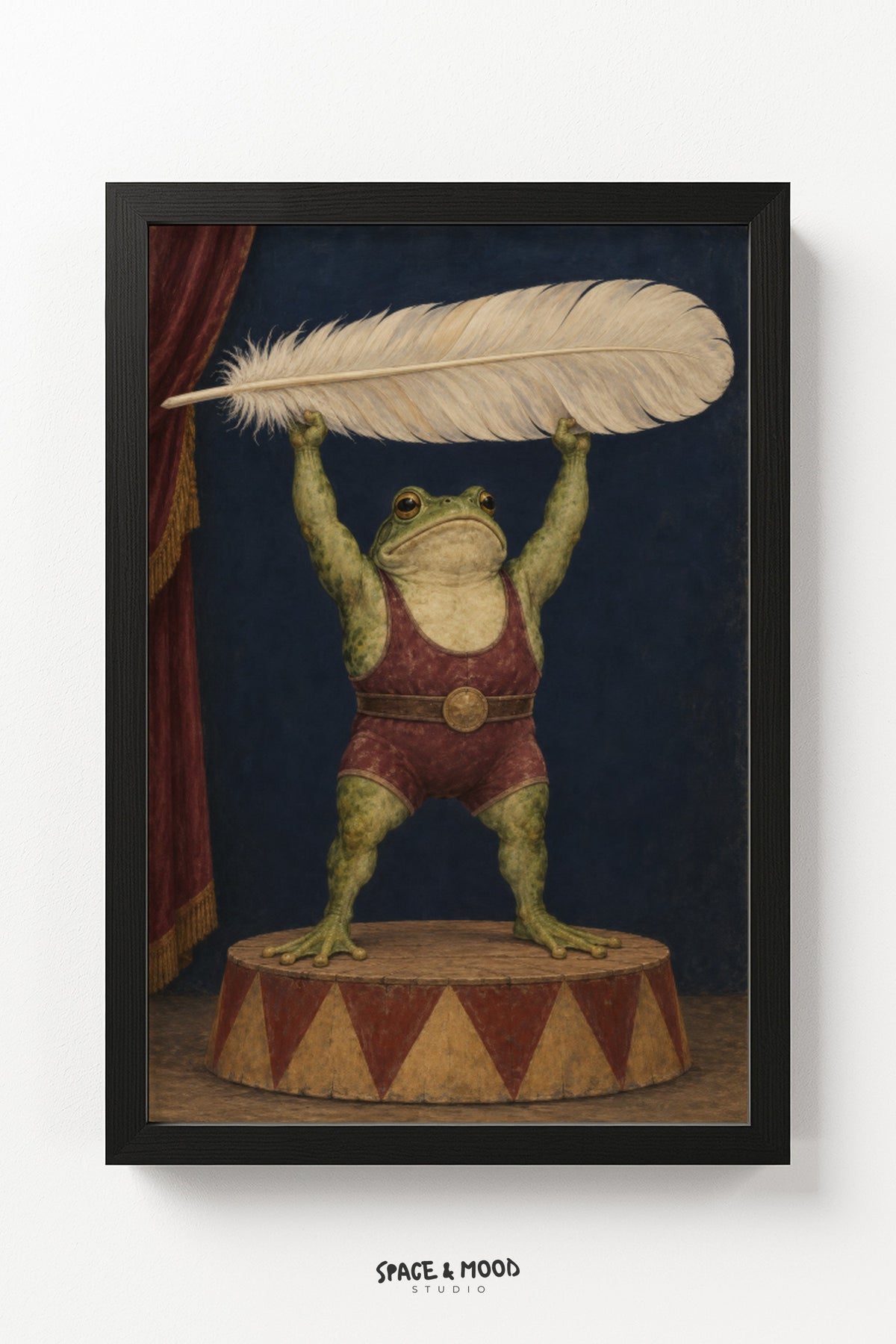 Frog Circus Feather Strongman