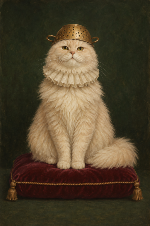 White Cat Colander