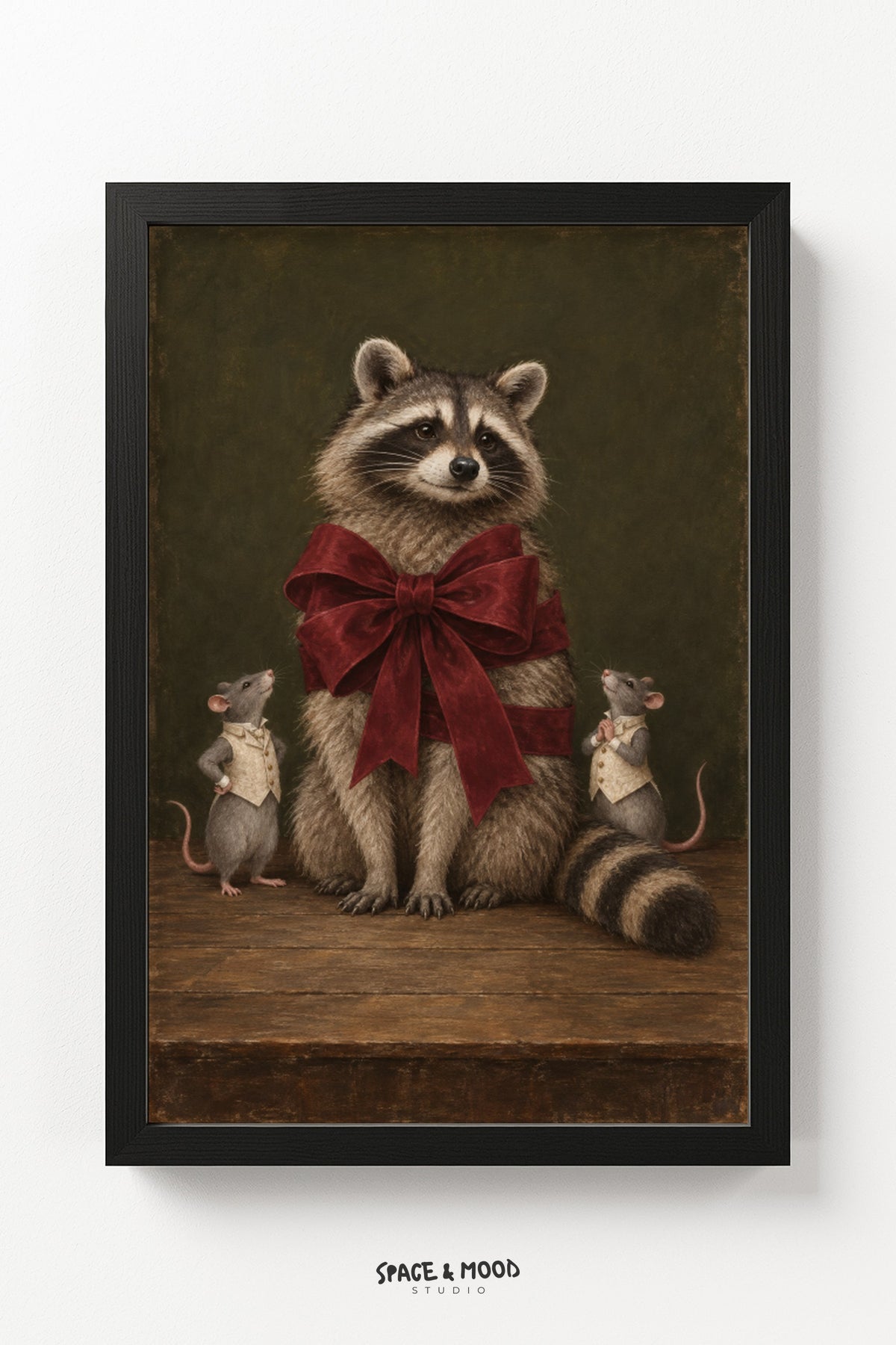 Raccoon Red Bow Mice