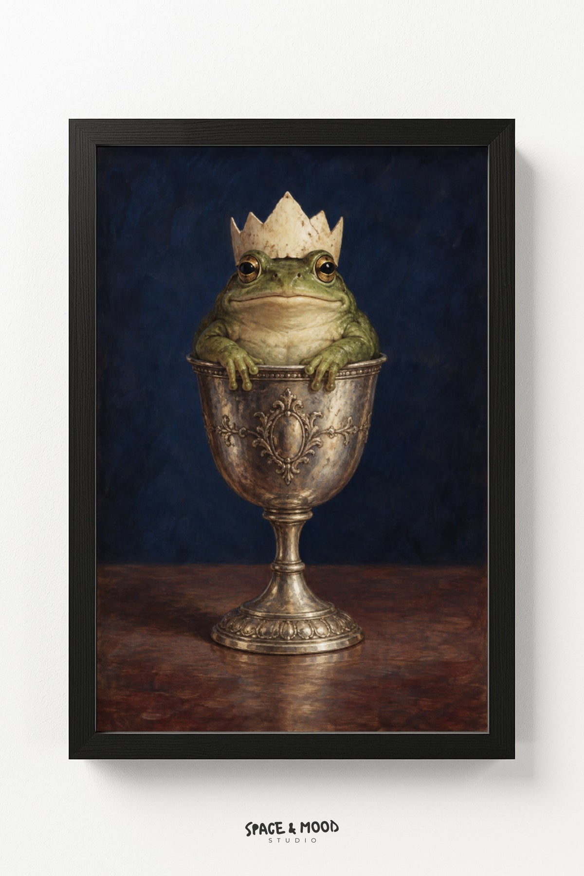 Frog King Silver Goblet