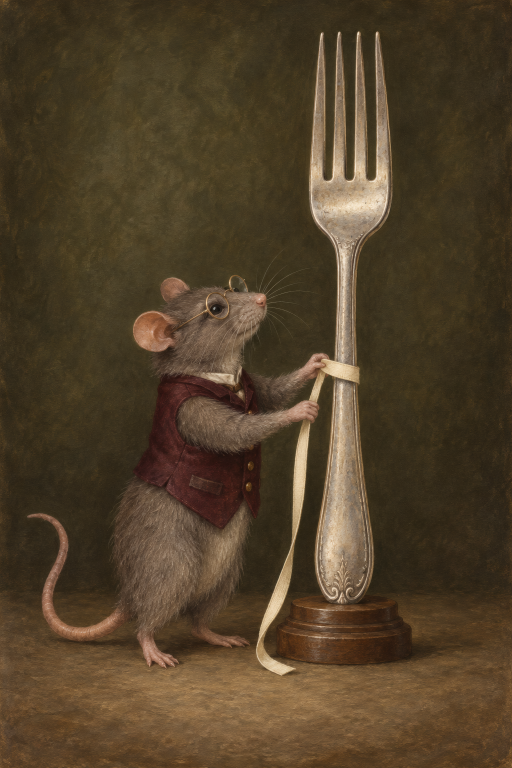 Mouse Holding Fork
