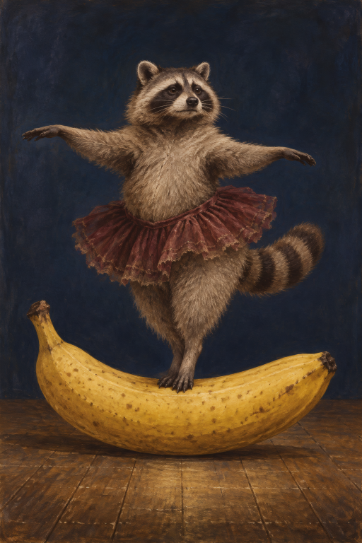 Raccoon Ballerina Banana