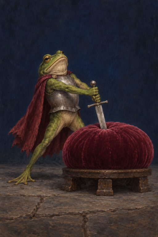 Frog Knight Pincushion