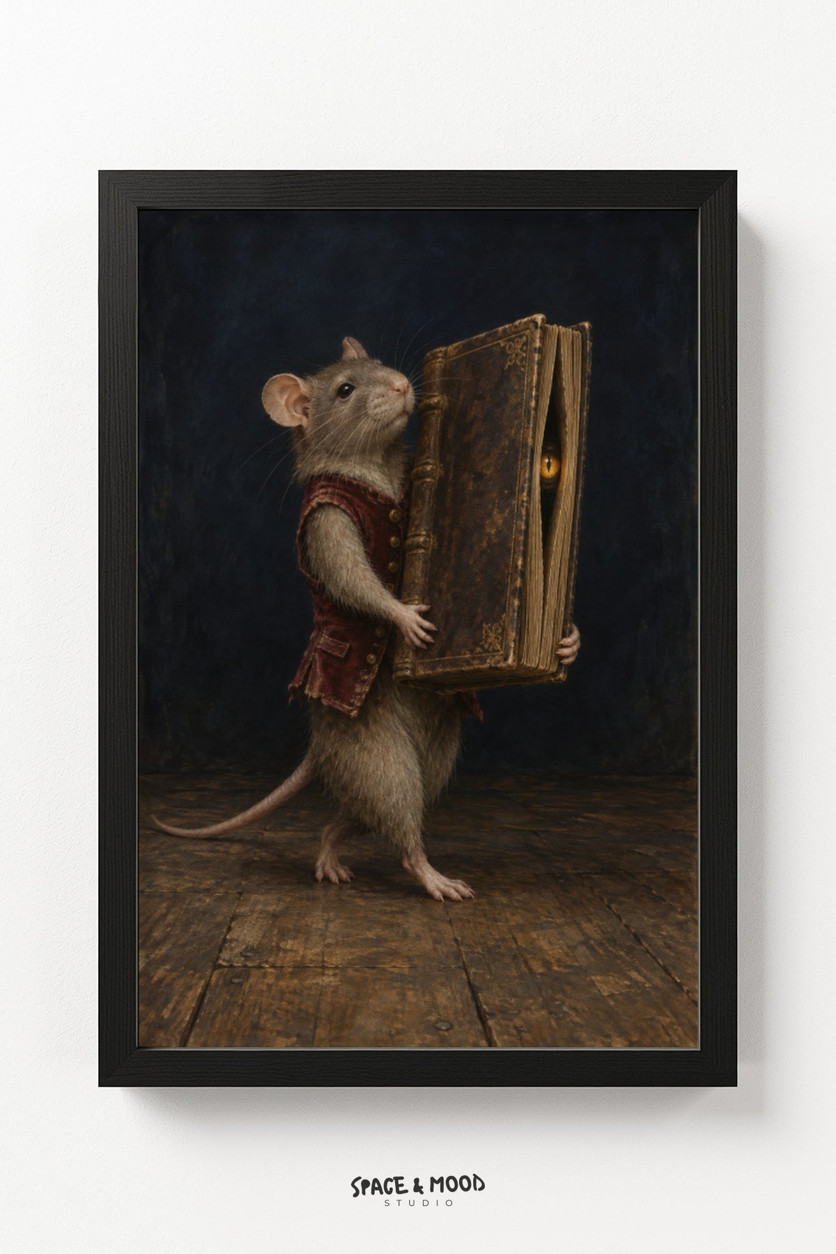 Mouse Carrying Book
