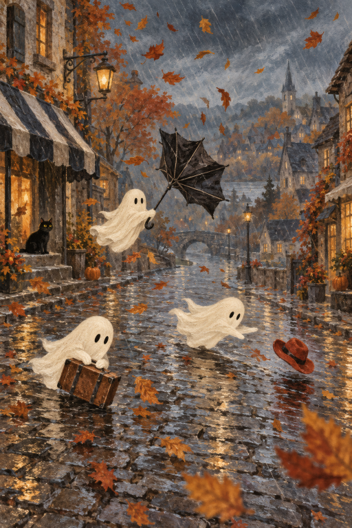 Ghosts Rainy Street