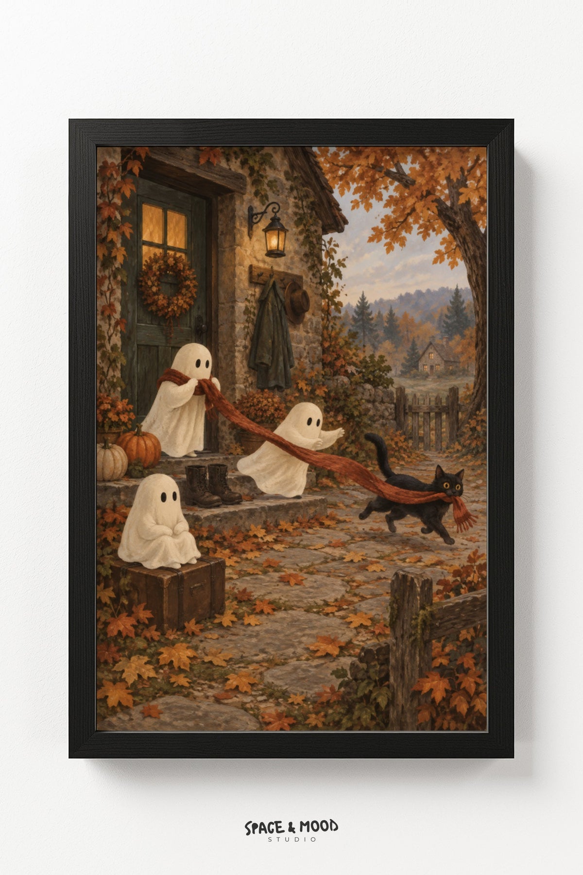 Ghosts Porch Pumpkins