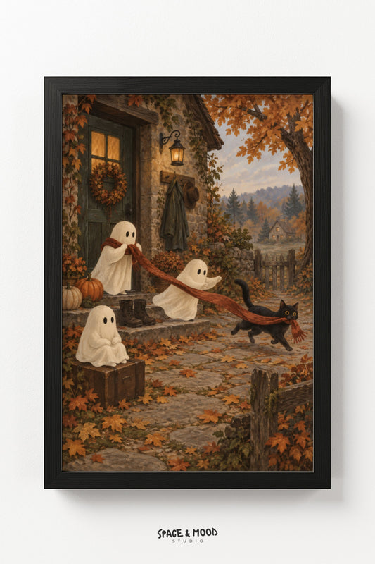 Ghosts Porch Pumpkins