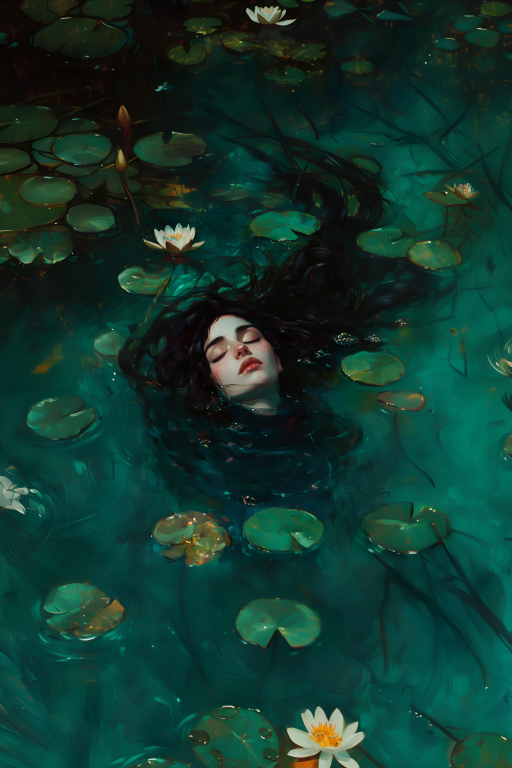 Floating in an Emerald Lily Pond