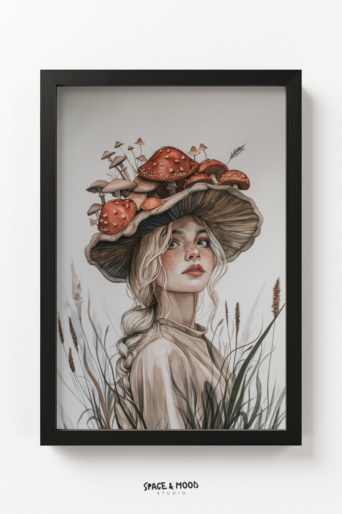 Woodland Girl in a Mushroom Hat